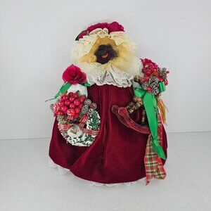 Vintage Apple Whimseys Lita Gates Mrs Claus Christmas Bear Dried Apple Face